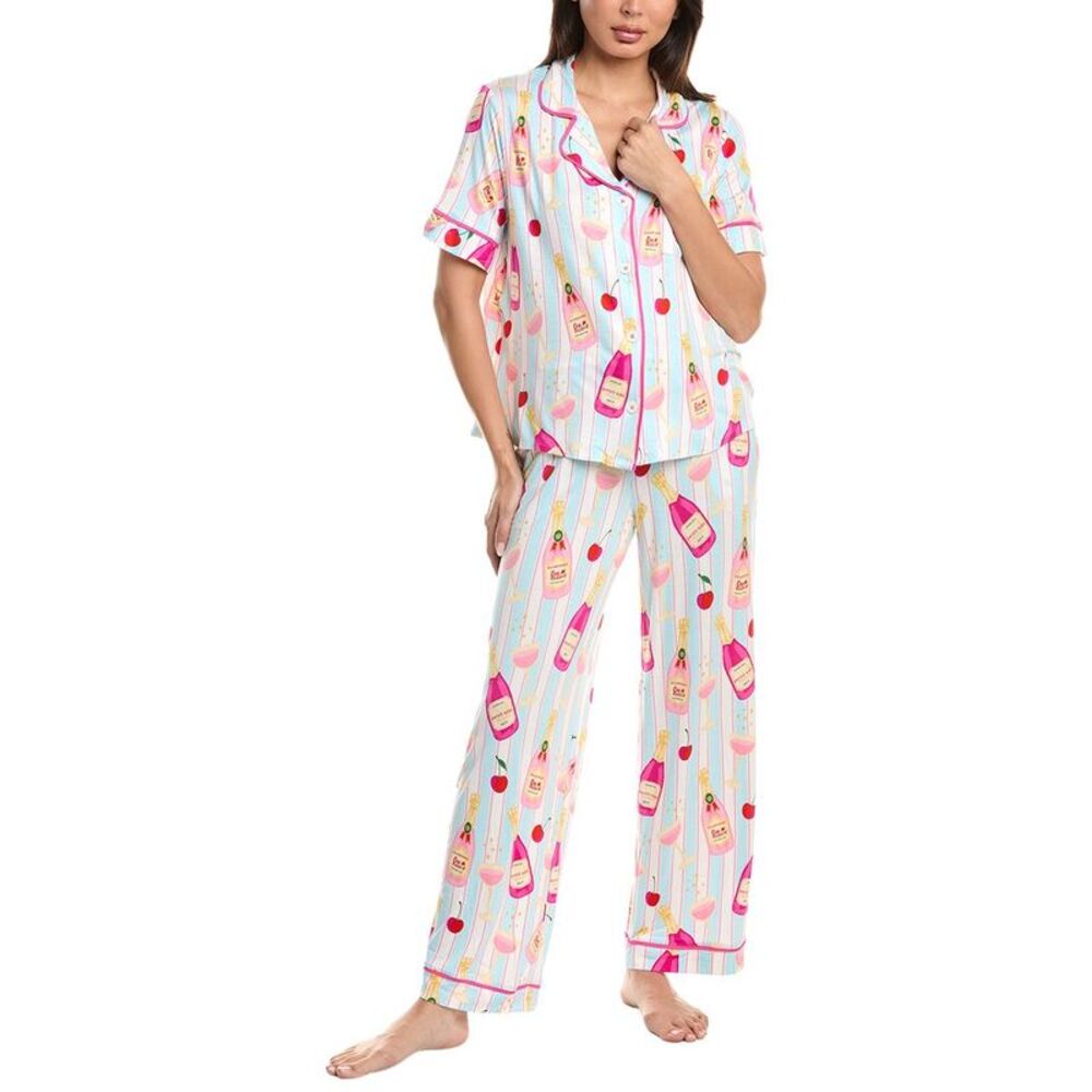 Room Service Womens 2Pc Dakota Pajama Set, Blue